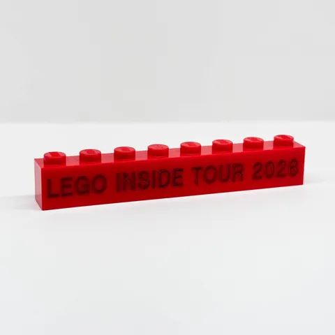 LEGO Inside Tour 2026 1x8 Red Brick Exclusive Rare - SHIPS WORLDWIDE