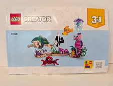 LEGO Creator Sea Animals 31158 3-in-1 Set, 421 Pieces, Age 8+ (2024)