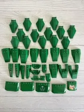 LEGO LOT GREEN 40 PCS VEHICLE WEDGE HOOD COCKPIT VARIETY BUILDING PIECES