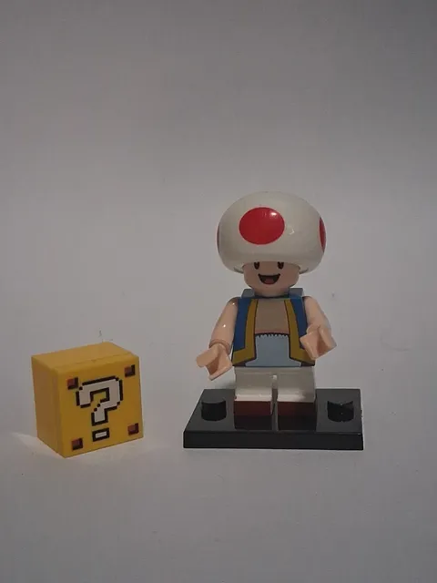 Toad Minifigure Super Mario All Star Rare Custom Lego Designed 