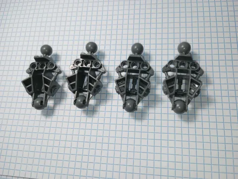 4 Lego part 47328 Bionicle Dark Bluish Gray Vahki Leg Lower Section Hero Factory
