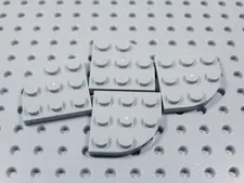 LEGO Lot of 4 Light Bluish Gray 3x3 Round Corner Plates BR