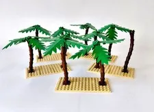LEGO ® palm trees island pirates - 10 pieces + 5 building plates beige - 2518