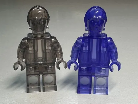 LEGO Star Wars Minifigures lot of 2 C-3PO  Prototype Monochrome Trans Rare!