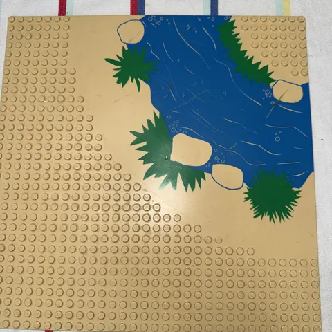 LEGO 2359px1 Tan Baseplate Curved River Pattern 32x32
