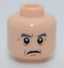 New LEGO Minifigure Head Light Nougat Grey Brow Gandalf 10316 Max Shreck 6227597