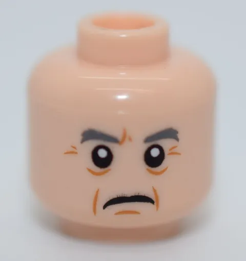 New LEGO Minifigure Head Light Nougat Grey Brow Gandalf 10316 Max Shreck 6227597