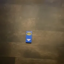 LEGO Minifigure Batman Batcave Logo 2x4 Bat Cave Blue Black Yellow Alfred