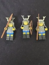 Lego Ninja Shogun Samurai 3 Figure Lot Blue All Same Figures With Gear 