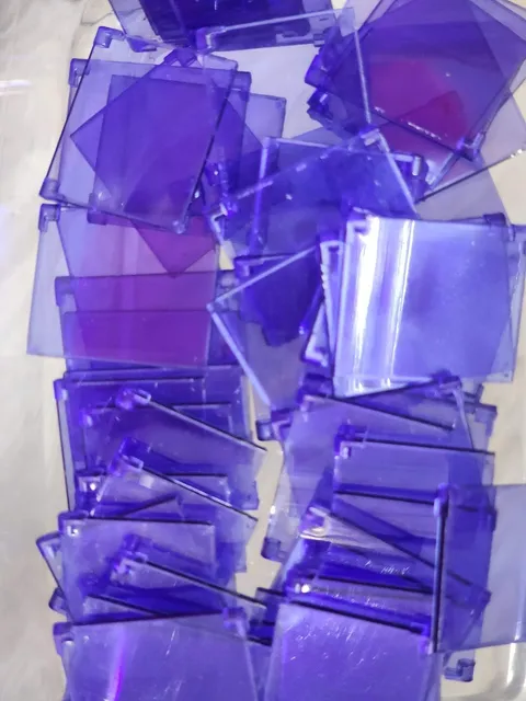 Lego Qty 52 - Trans-Purple - 60603 Glass for Window 1 x 4 x 3 - Opening - NEW