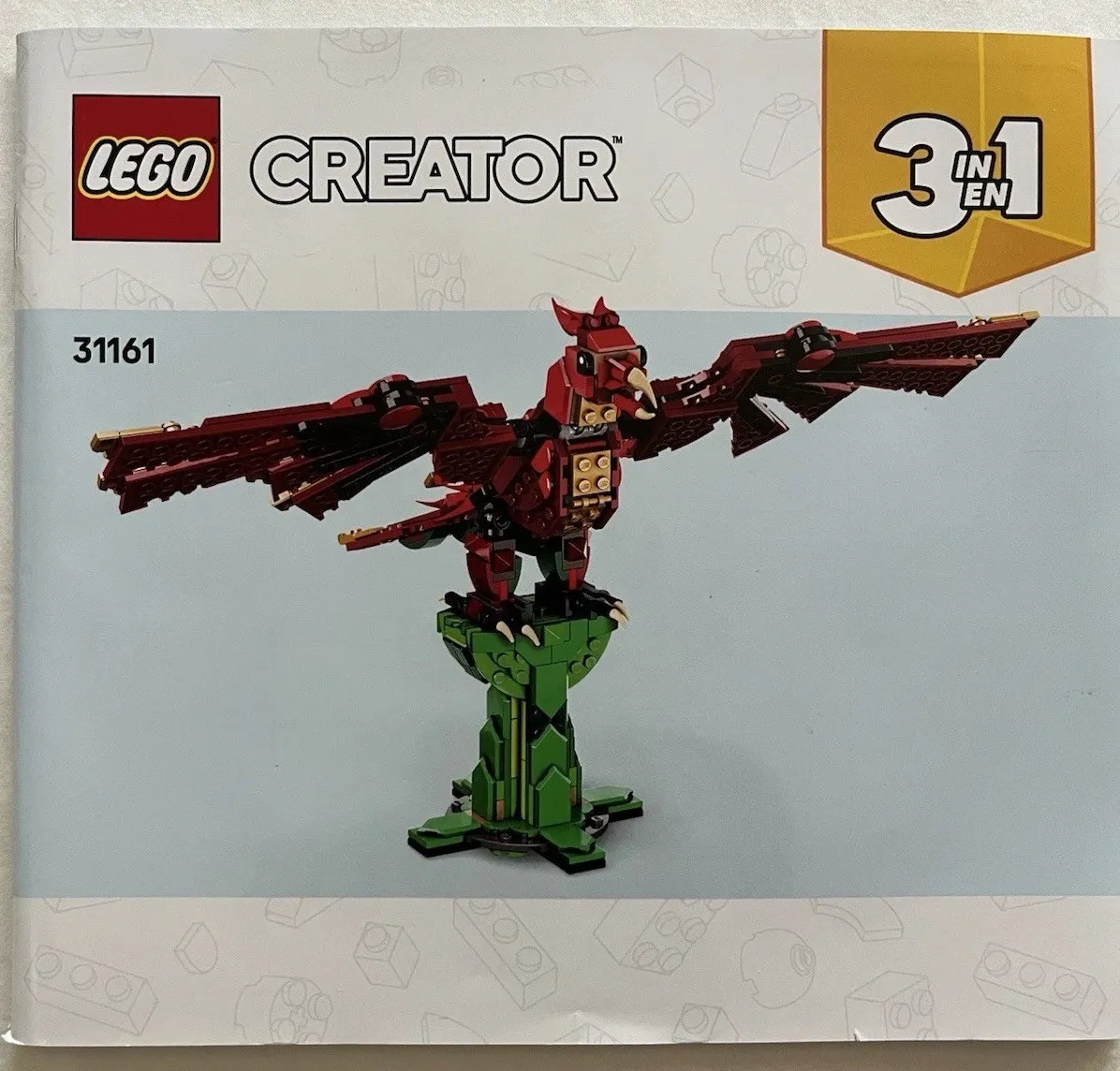 Lego Creator 3 in 1 Medieval Dragon #31161 Instruction Manual Only