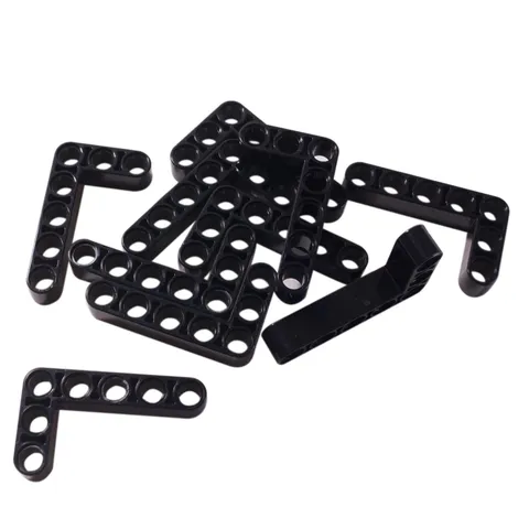 10 NEW LEGO Technic, Liftarm 3 x 5 L-Shape Thick Black