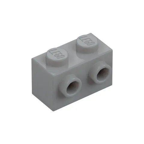 LEGO 40x Light Bluish Gray Brick, Modified 1 x 2 with Studs on 1 Side inv.647
