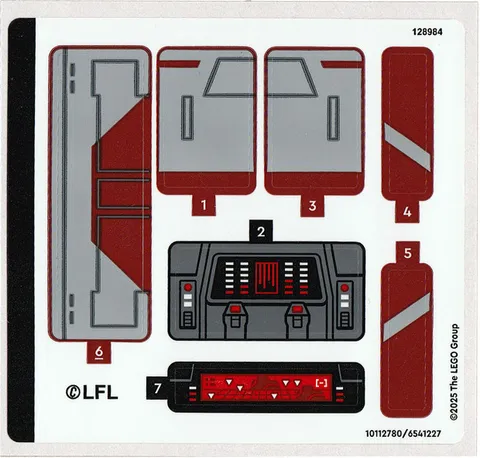 LEGO STICKER SHEET 75413 REPUBIC JUGGERNAUT New from set