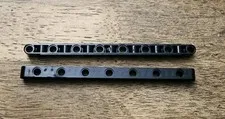 LEGO Black Technic, Liftarm, Perpendicular Holes Thick 1 x 15. QTY 2. Part 71710