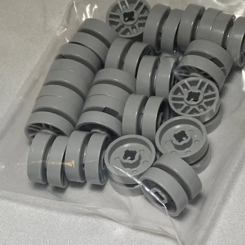 25x NEW Genuine LEGO - Wheel 14mm D. x 9.9mm with Center Groove