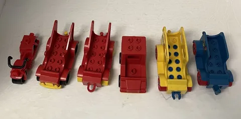 Lego Duplo Vintage Cars Fire Trucks Motorcycle Lot Of 6