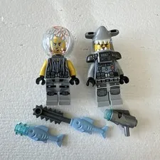 Lot of 2 LEGO Ninjago Movie Minifigures Shark Army Jelly Great White 70614 TT45