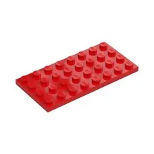 LEGO 20x Red Plate 4 x 8 inv.646