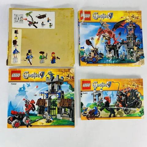 Lot of 4 Instruction Manuals Retired Lego Castle Pirate 70403 70412 70401 70402