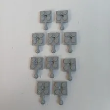 Lego Gray 67324 Plate, Modified 2 x 2 with Tow Ball and Hole x10