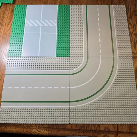 LEGO Road Baseplates Lot of 4 32x32 Road Plates Vintage City +1 16x32 Half Plate
