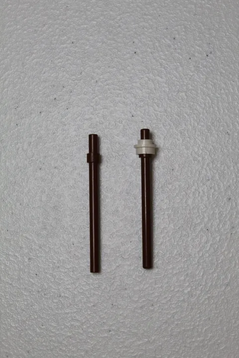 (2) LEGO Reddish Brown 6L Staffs Weapon Accessory Minifig F6