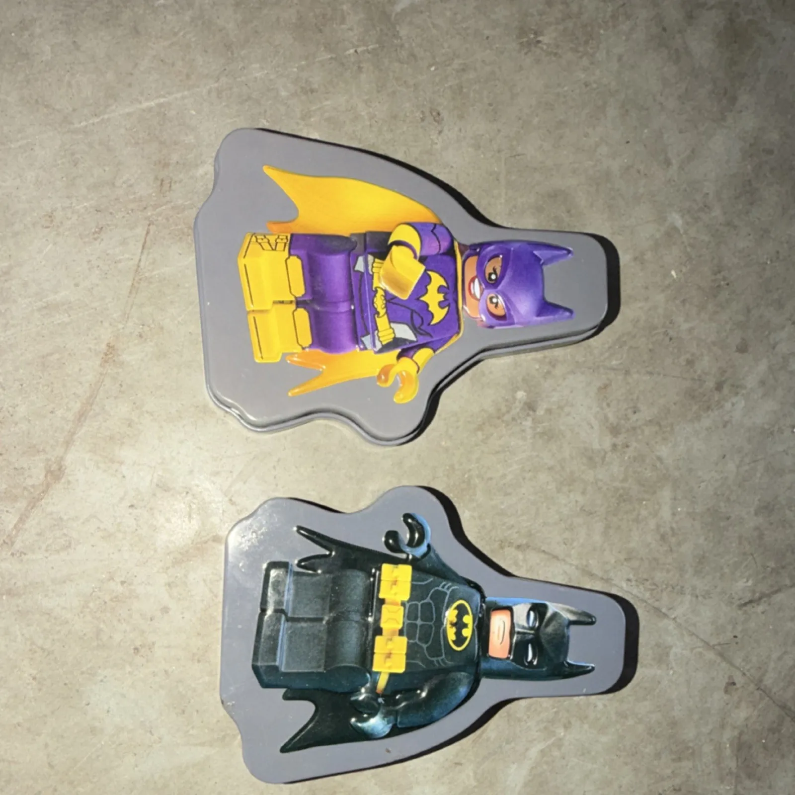 LEGO Batman & Batgirl Shaped Plastic Carrying Case Storage Container