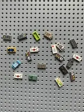 Lego Lot of 20 1x2 Tiles with printed pattern design combine shipping to save a
