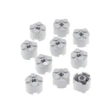 10x LEGO Axle Hole Log Roundstone 2x2 New Light Gray 4211526 3941