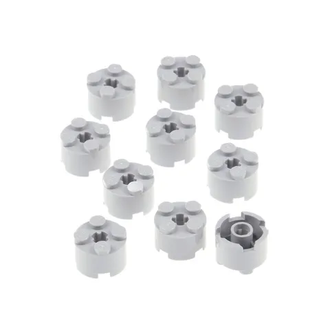 10x LEGO Axle Hole Log Roundstone 2x2 New Light Gray 4211526 3941