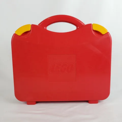 Lego Red Storage Container Plastic Case Travel Carry Bin With Dividers 