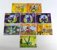 Lego MIXELS Lot of 9 Instruction Manual Booklets ~ Cartoon Network