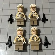 Lego Star Wars Minifigure Hoth Rebel Trooper (Orange Chin Dimple) Lot Of 4 E9 73