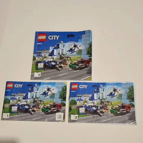 LEGO City 60316 Police Station Instruction Manuals Books 1 2 3 Complete OEM