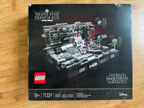 LEGO 75329 Death Star Trench Run Diorama, owned by an adult, display only