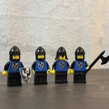 LEGO Black Falcon Knight Minifigures Set of 4 Castle Knights Vintage