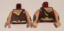 LEGO® Part 973pb2333c01 - Torso Female Outline and Gold Trim  (Wonder Woman)