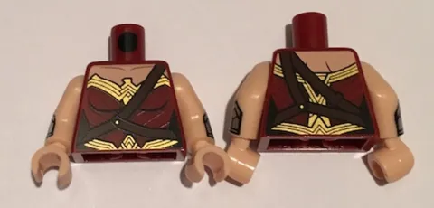 LEGO® Part 973pb2333c01 - Torso Female Outline and Gold Trim  (Wonder Woman)