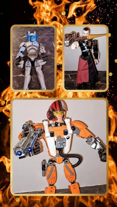 Lego Star Wars Chirrut Imwe Figures 75524 + 75115 Poe Dameron + Jango Fett Lot 