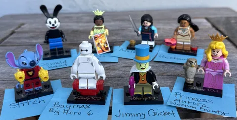 LEGO Disney 100 Minifigure 71038 Lot Oswald Baymax Stitch Jiminy Aurora Mulan