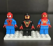 Genuine LEGO - Miles Morales “Spin” / Spider-Man / Gold-Spidey  Marvel LOT OF 3!