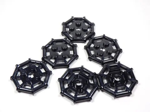 LEGO 6 Black 2x2 Plate Octagonal Bar Frame S0