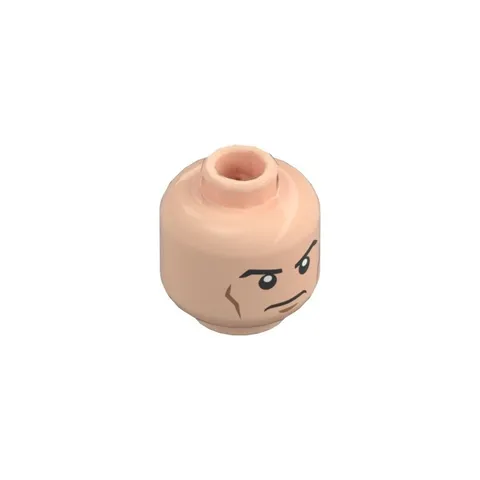LEGO 3x Minifigure, Head Angled Eyebrows, Medium Nougat Cheek Lines inv.625