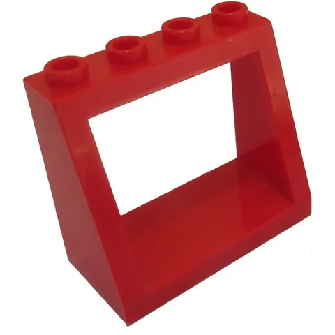 LEGO 8x Red Windscreen 2 x 4 x 3 Frame - Hollow Studs inv.628