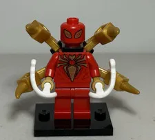 LEGO Marvel Spider-Man Minifigure Red Suit w/ Gold Mechanical Arms
