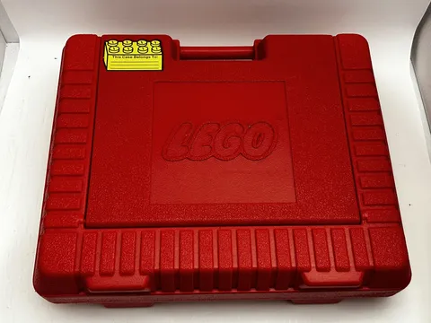 LEGO 1985 Vintage Red Plastic Storage Suitcase Carry Case 12" x 15"  Made in USA