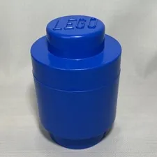 LEGO Round Storage Brick 1 x 1 Blue 7.5x5”