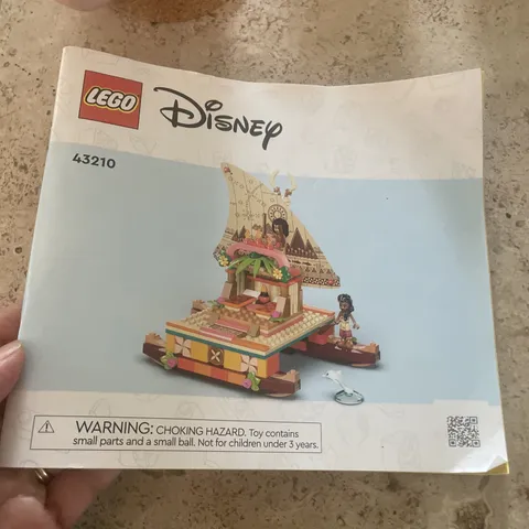 instruction manual ONLY For LEGO Disney Moana's Wayfinding Boat 43210