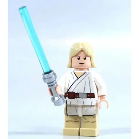 LEGO Star Wars Luke Skywalker Minifigure with Blue Lightsaber Tatooine Farmboy